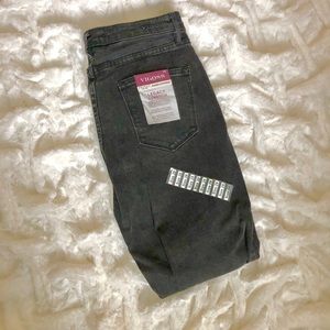 Black Wash Tapered Boyfriend Jeans